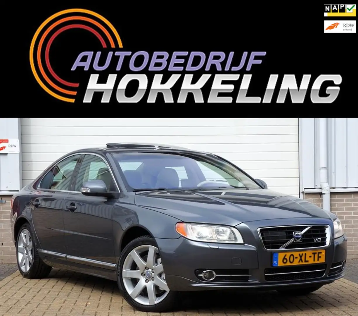Volvo S80 4.4 V8 AWD Summum 316pk; Xenon+Schuifdak+18"=Org N Gris - 1