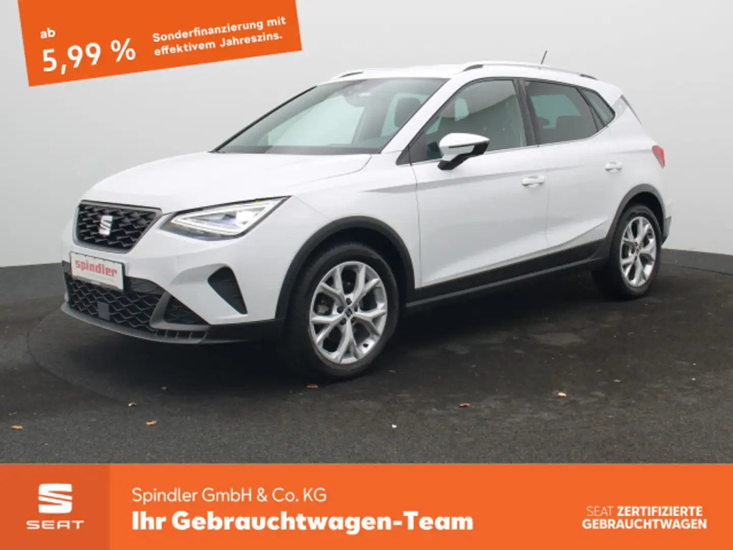 SEAT Arona FR 1.0 TSI / Navi, FullLink, LED, ACC, SHZ Weiß - 1