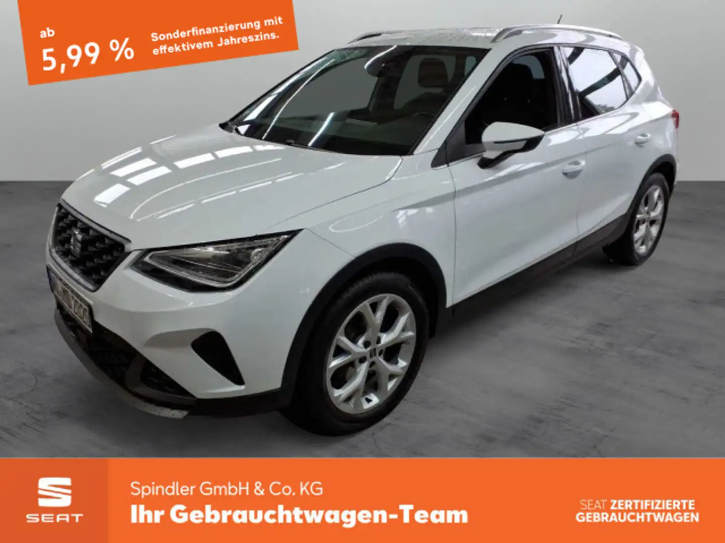 SEAT Arona FR 1.0 TSI / Navi, FullLink, LED, ACC, SHZ Weiß - 1