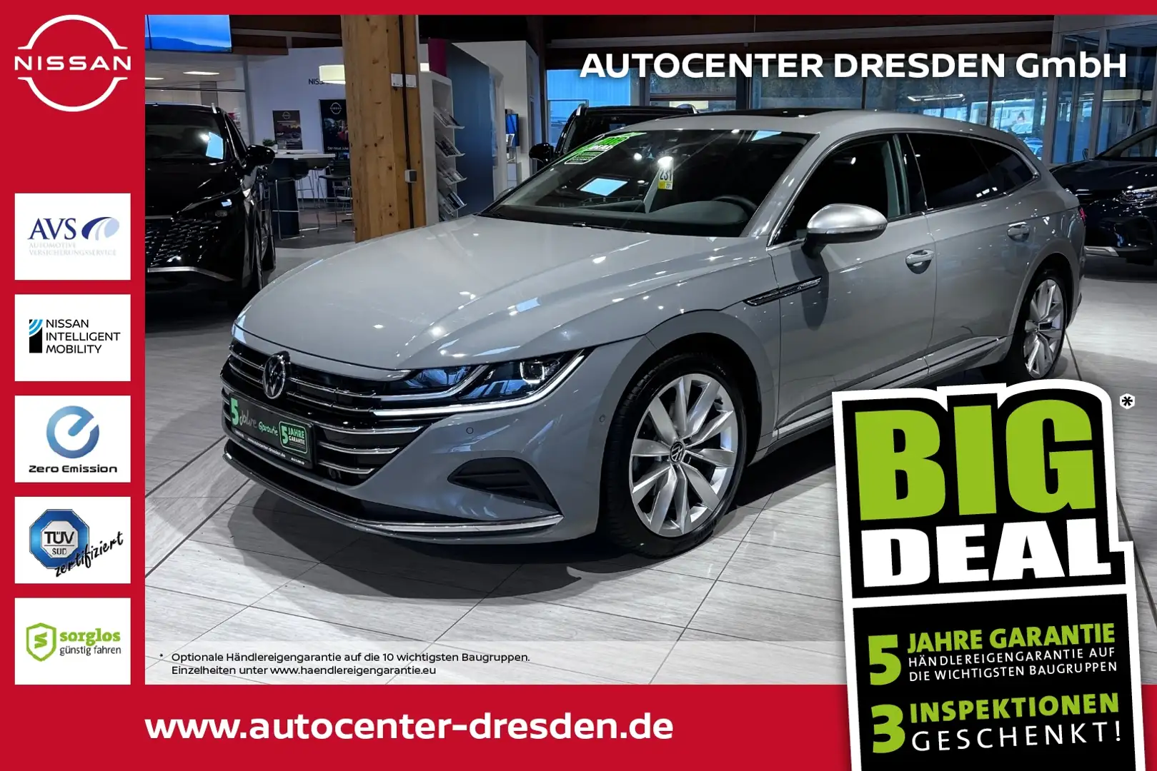 Volkswagen Arteon Shooting Brake 1.4 TSI LED+ACC+SR&WR+Navi Grau - 1