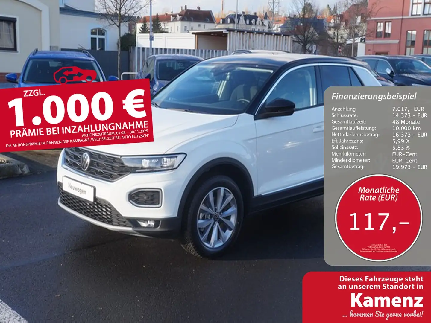 Volkswagen T-Roc TSI Style LED AHK ACC Kamera Navi Weiß - 1