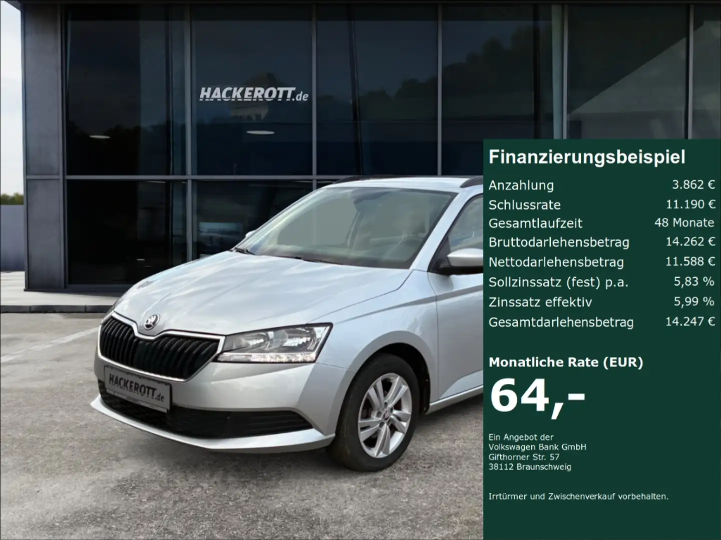 Skoda Fabia Combi 1.0 TSI Ambition  PDC Smart Link Klima Silber - 1