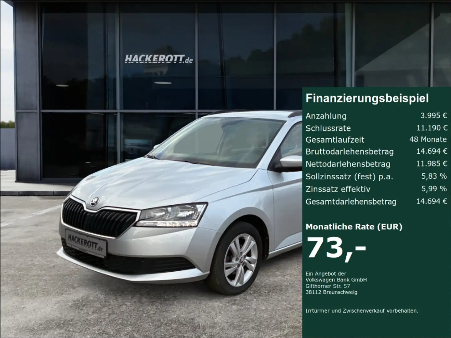 Skoda Fabia Combi 1.0 TSI Ambition  PDC Smart Link Klima Argento - 1