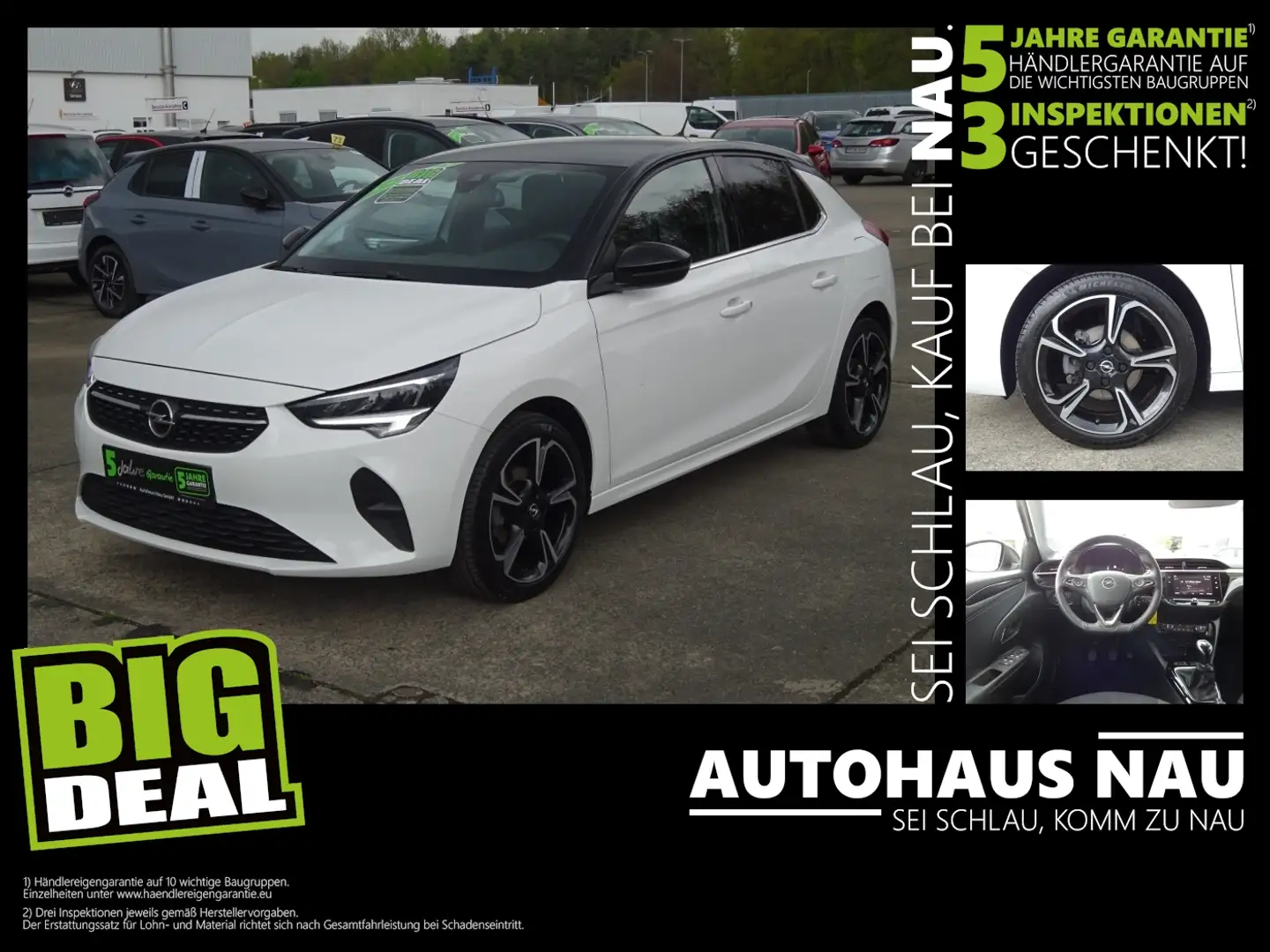 Opel Corsa 1.2 Elegance Inspektionspaket BigDeal! Weiß - 1