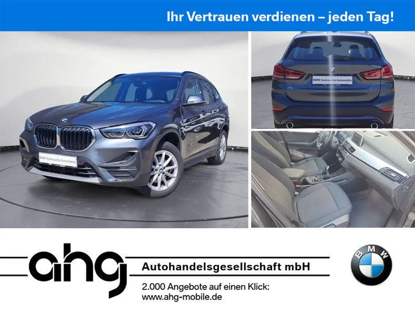 BMW X1 xDrive18d Advantage RFK AHK PDC LED DAB Grau - 1