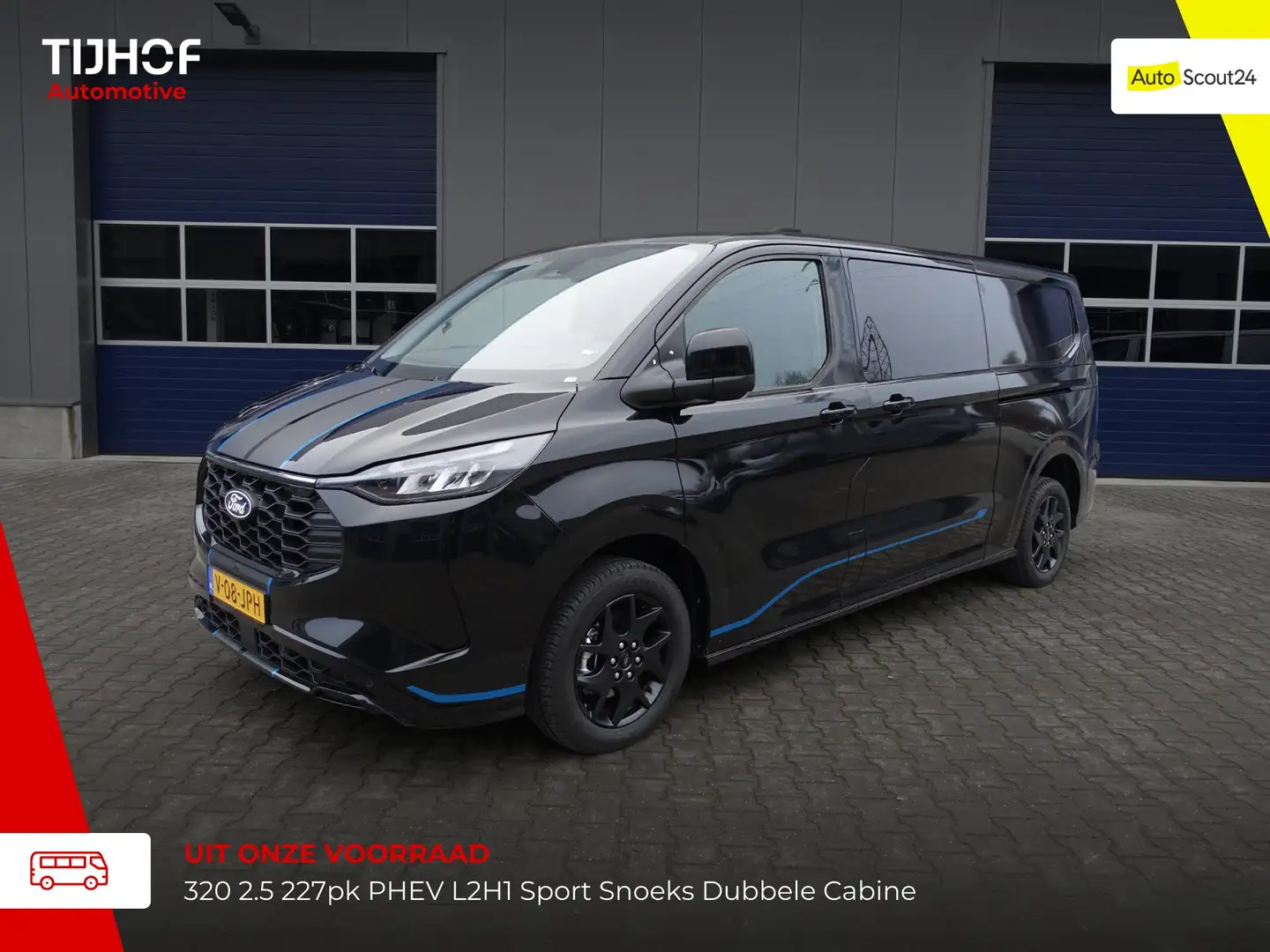 Ford Transit Custom 320 2.5 227pk PHEV L2H1 Sport Czarny - 1