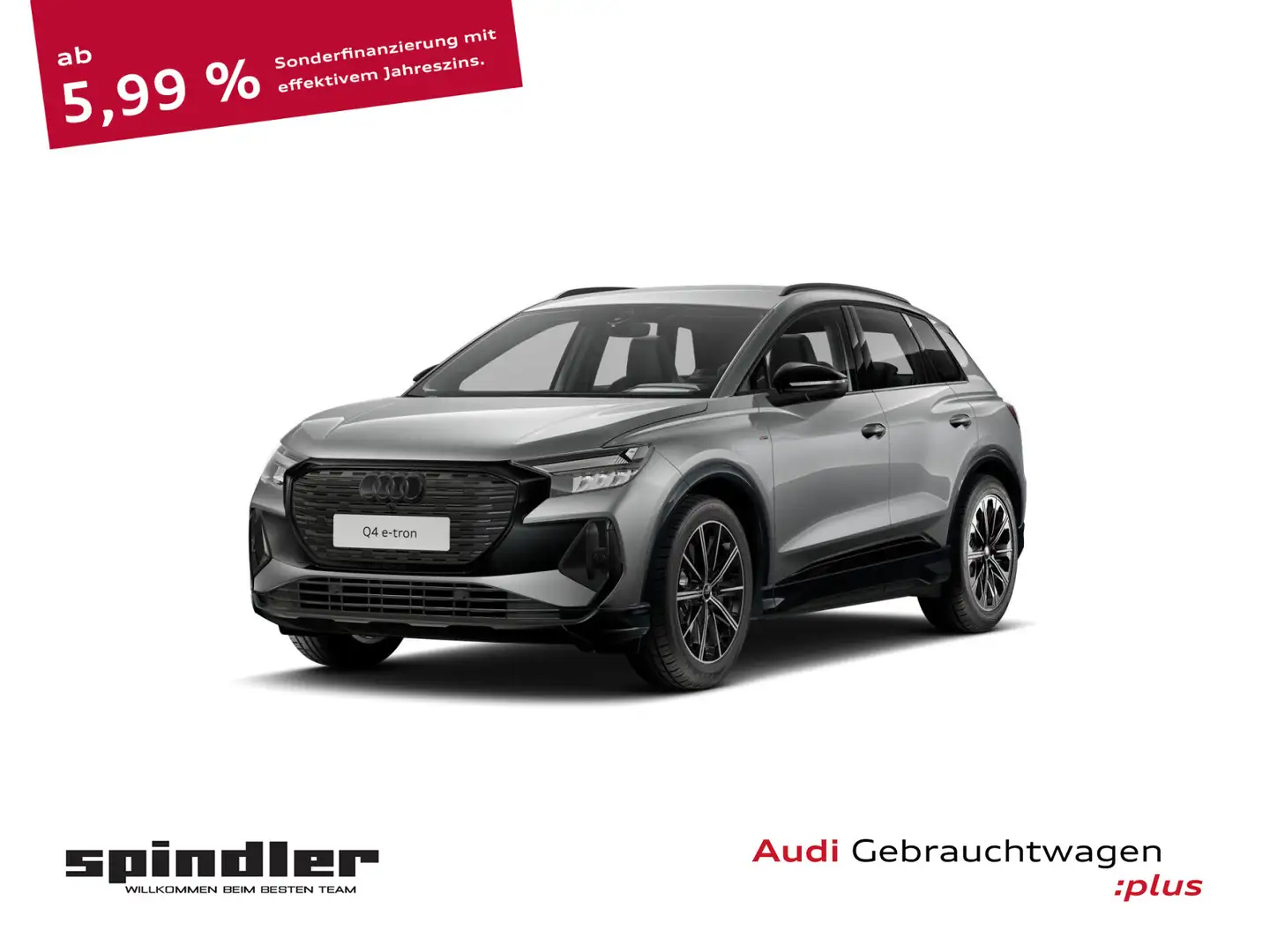 Audi Q4 e-tron S-Line 40 RWD / LED, RFK, ACC, CarPlay Grau - 1