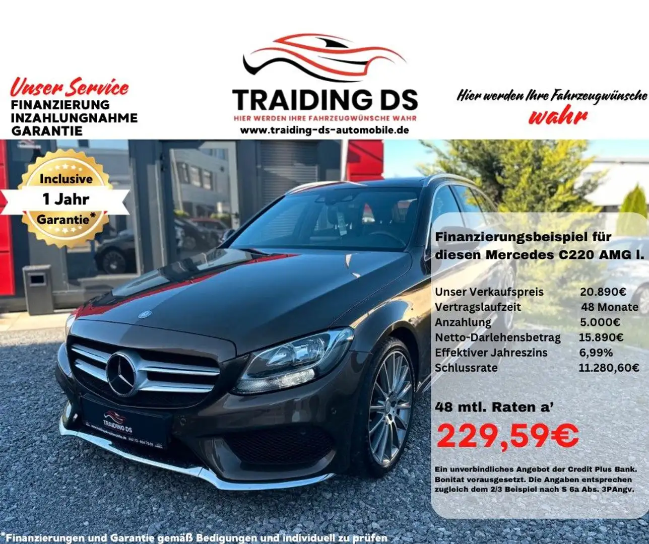 Mercedes-Benz C 220 T BlueTec / *AMG*/LEDER/BURMASTER/ACC/GAR. Braun - 1