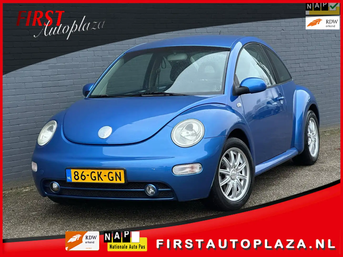 Volkswagen New Beetle 2.0 Highline AIRCO/STOELVERWARMING | LEUKE AUTO ! Modrá - 1