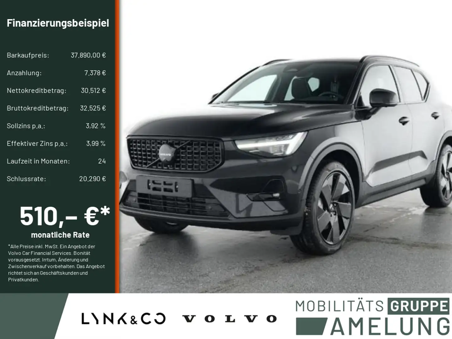 Volvo XC40 B3 B DKG Ultra Black Edition 360° PANO Schwarz - 1