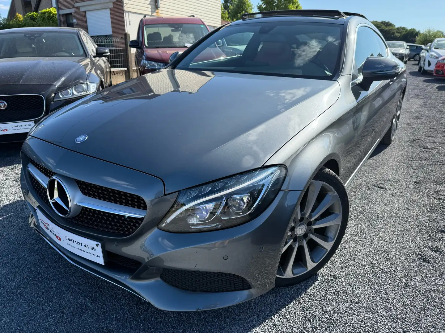 Mercedes-Benz C 200 Coupe 9G-TRONIC panodak leder 12M waarborg Grijs - 2
