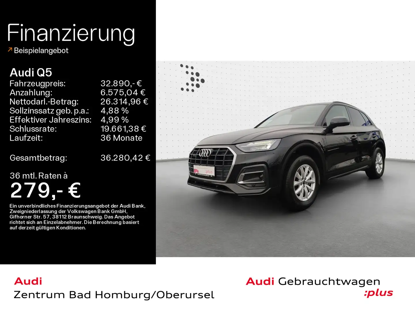 Audi Q5 40 TDI quattro*Navi*LED*Alu*AHK*PDC*Virtual C Schwarz - 1
