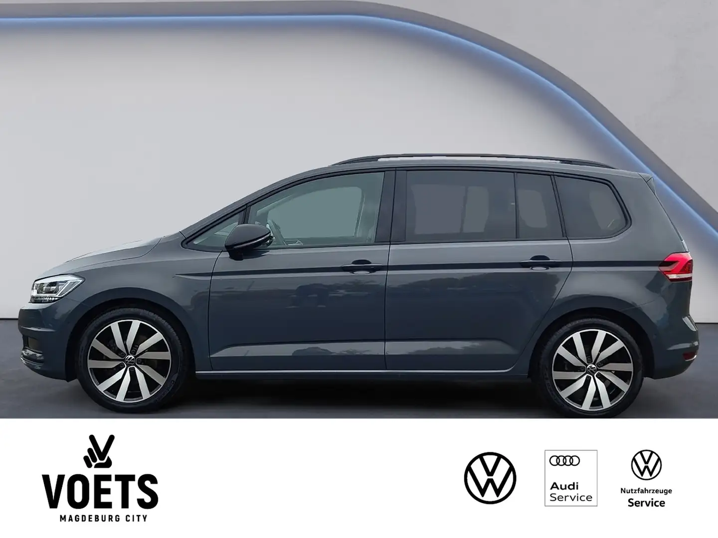 Volkswagen Touran 1.5TSI DSG Highline LED+NAVI+AHK+7SITZER+ Grau - 2