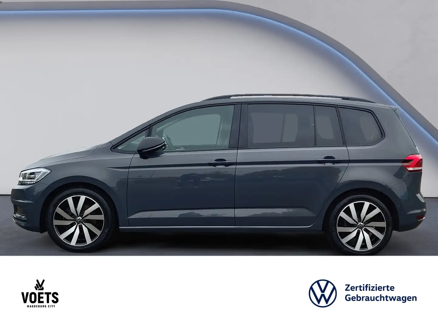Volkswagen Touran 1.5 TSI Highline DSG+LED+NAVI+AHK+7SITZER Grau - 2