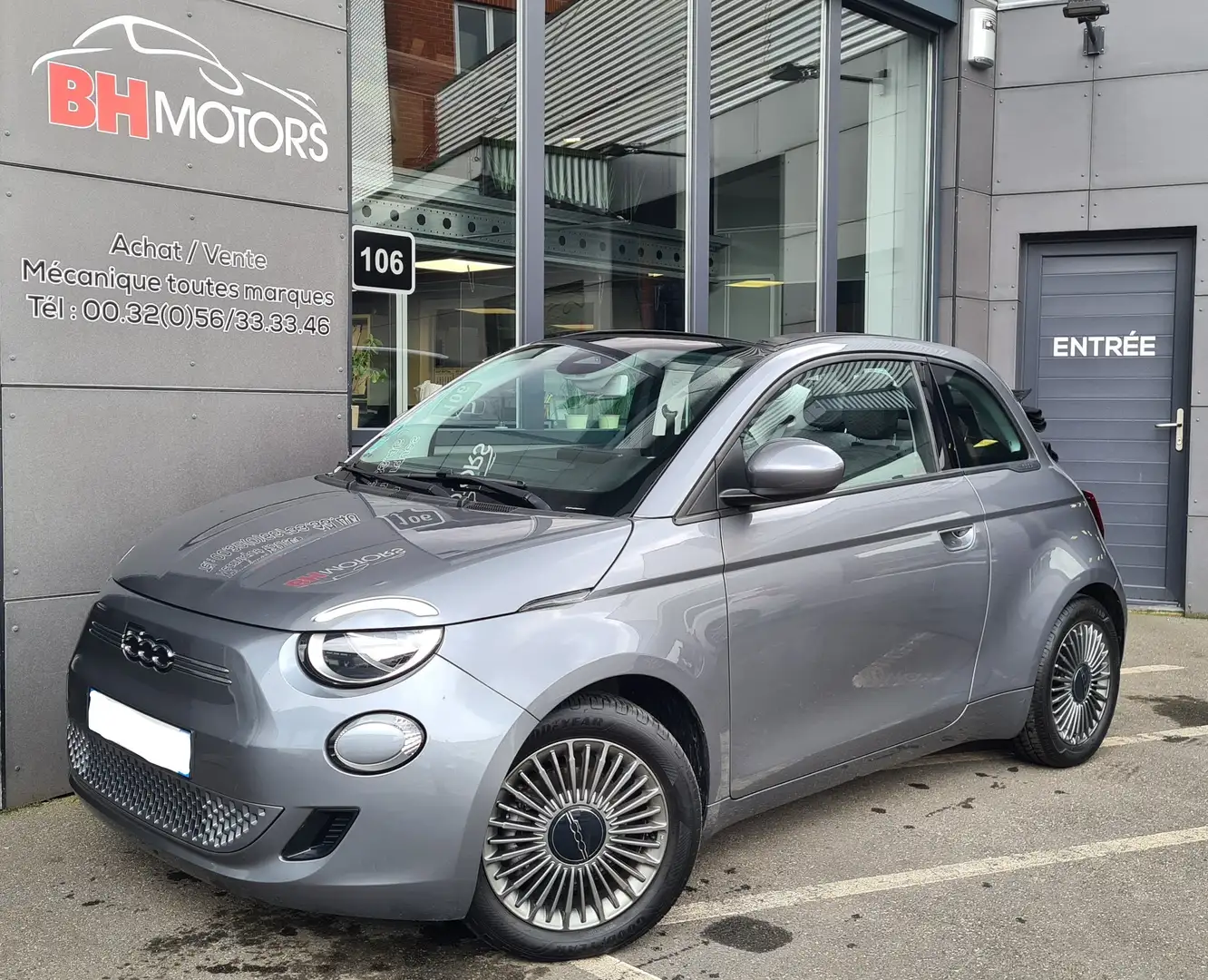 Fiat 500C e-500 42 kWh Icon Grijs - 1