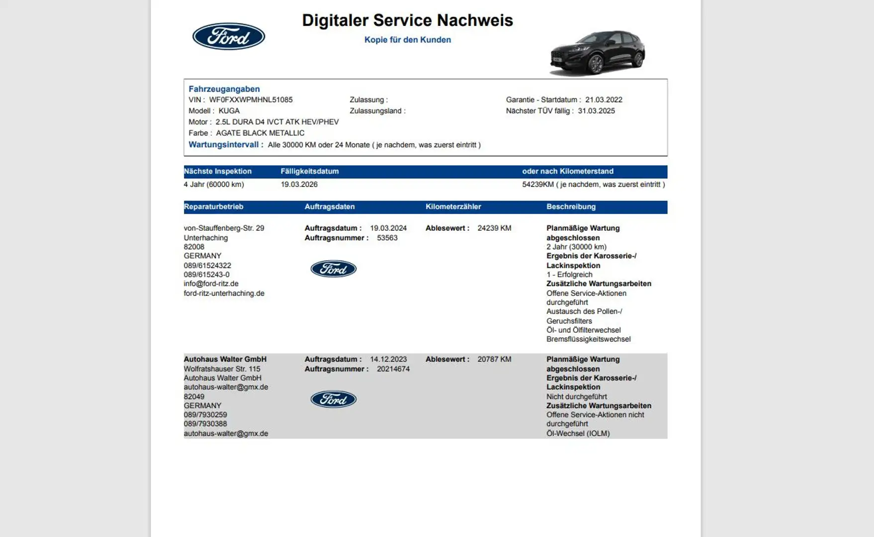 Ford Kuga PHEV ST-Line X Navi Kamera Glasdach Zwart - 2