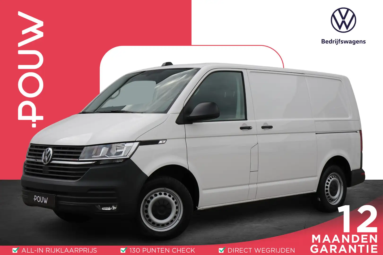Volkswagen T6.1 Transporter 2.0 TDI 150pk L1H1 28 | Schuifdeur Links + Rechts Wit - 1