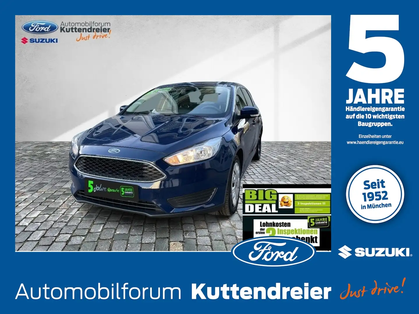 Ford Focus Turnier Ambiente Klima R/CD Start Stop Bleu - 1