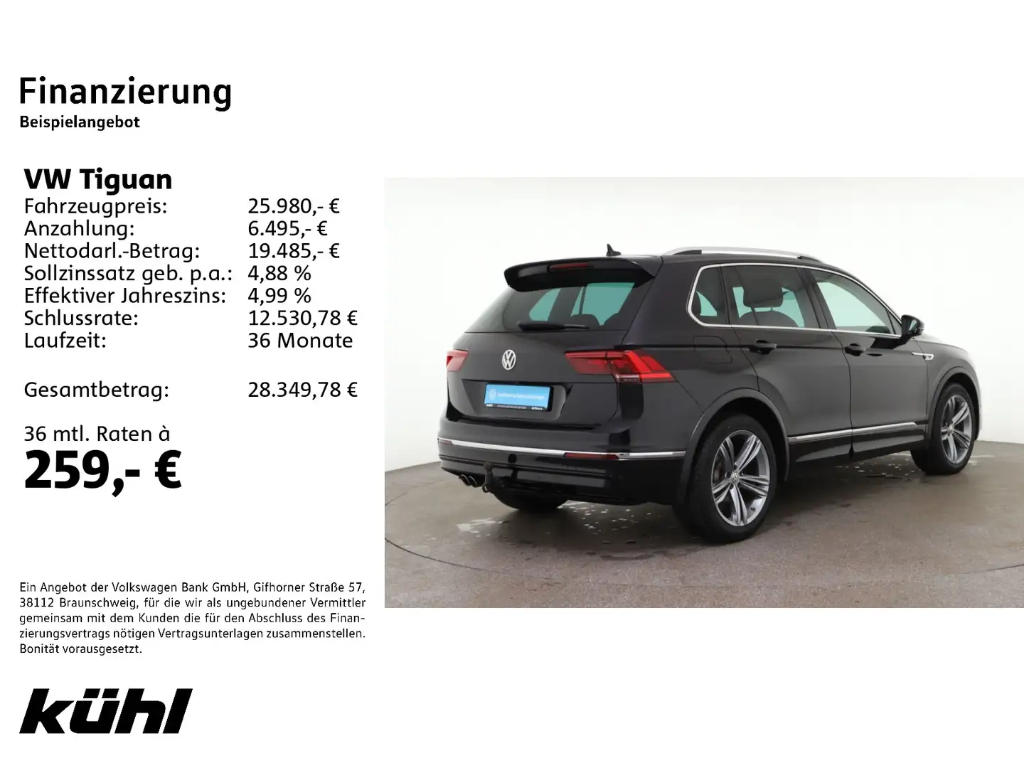 Volkswagen Tiguan 2.0 TDI 4M DSG Highline LED/ACC/HuD/Kamer Noir - 2