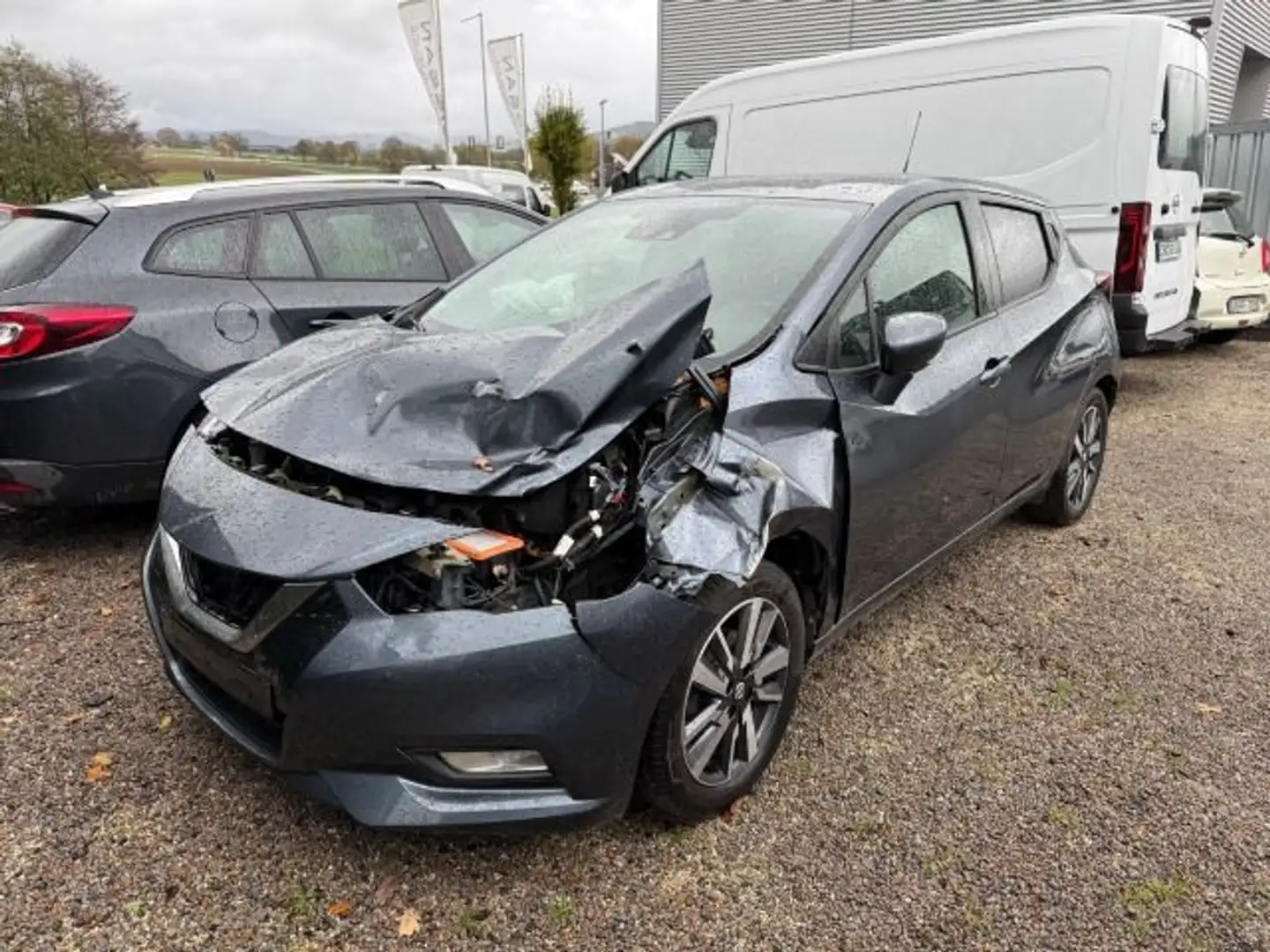 Nissan Micra 1.0 IG-T Tekna, Unfallfahrzeug, Totalschad Gris - 2