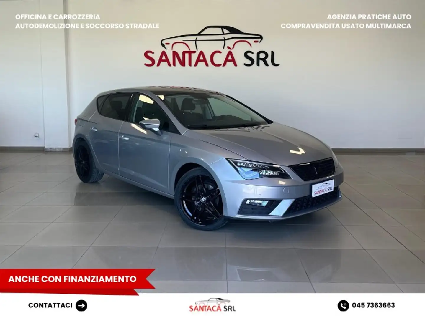 SEAT Leon 1.5 tgi Black Edition 130cv dsg Silber - 1
