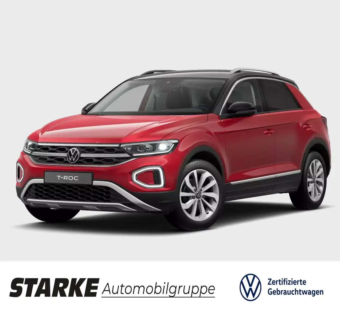Volkswagen T-Roc 1.5 TSI DSG Style LED AHK Navi Light Assist ACC Rood - 1