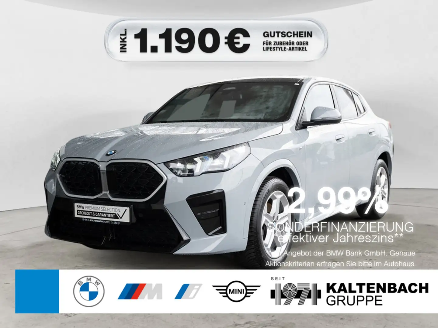 BMW X2 sDrive 18d M-Sport PANO AHK LED NAVI H/K Grigio - 1