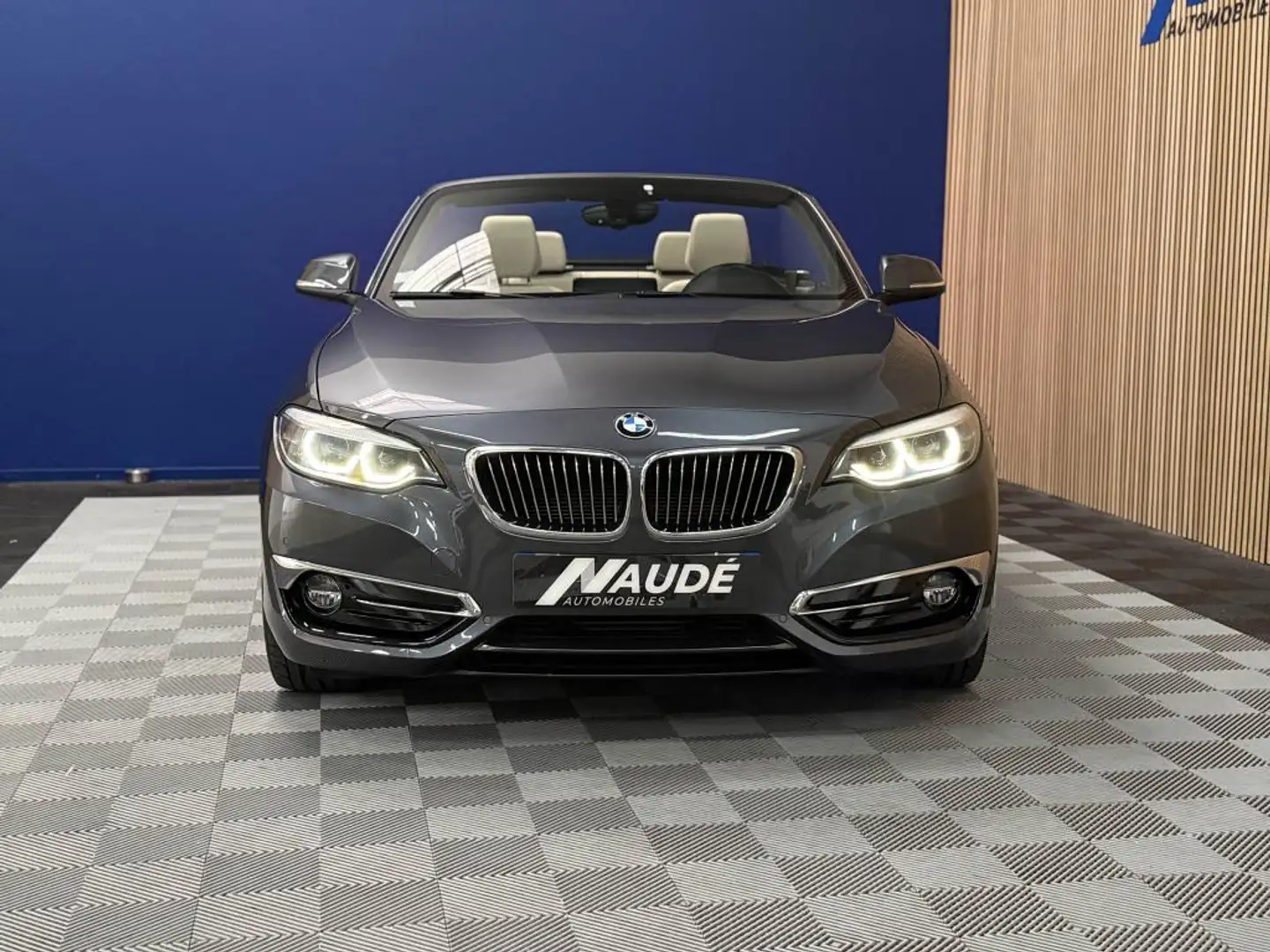 BMW 220 220d F23 190 CH CABRIOLET bva Luxury PHASE 2 - Origine France Gris - 2
