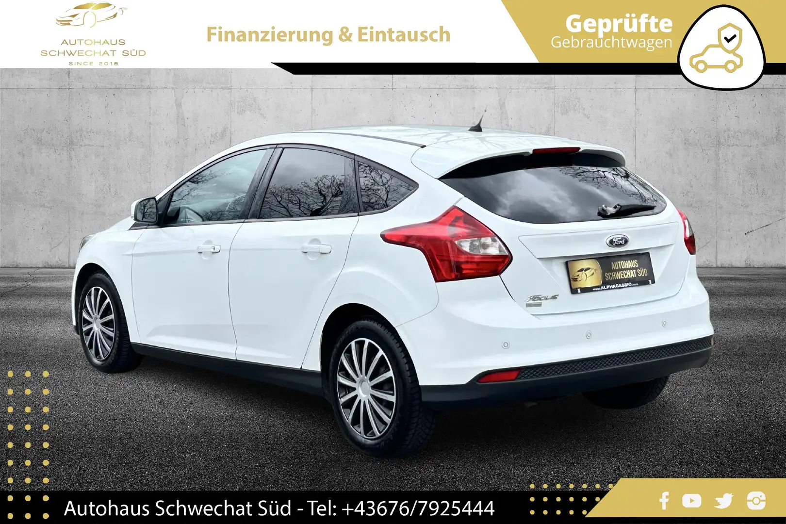 Ford Focus 1,6 TDCi Sync Edition // PICKERL BIS 08/2026 // Weiß - 2