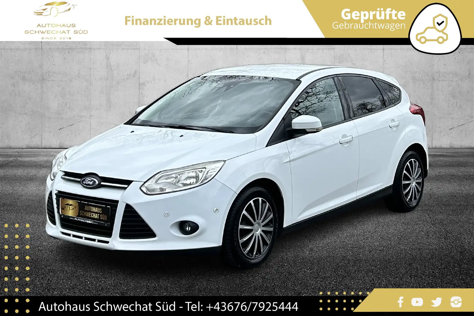 Ford Focus 1,6 TDCi Sync Edition // PICKERL BIS 08/2026 // Weiß - 1
