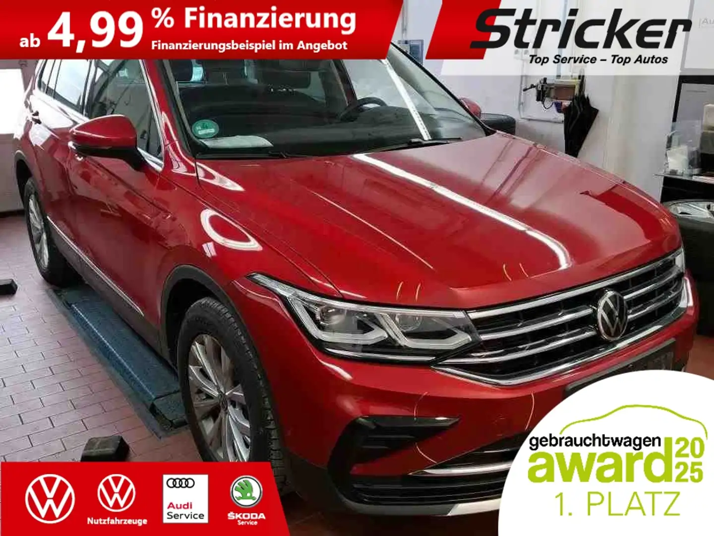 Volkswagen Tiguan Elegance 1.4TSI eHybrid 308,-ohne Anzahlung AHK P Rot - 2