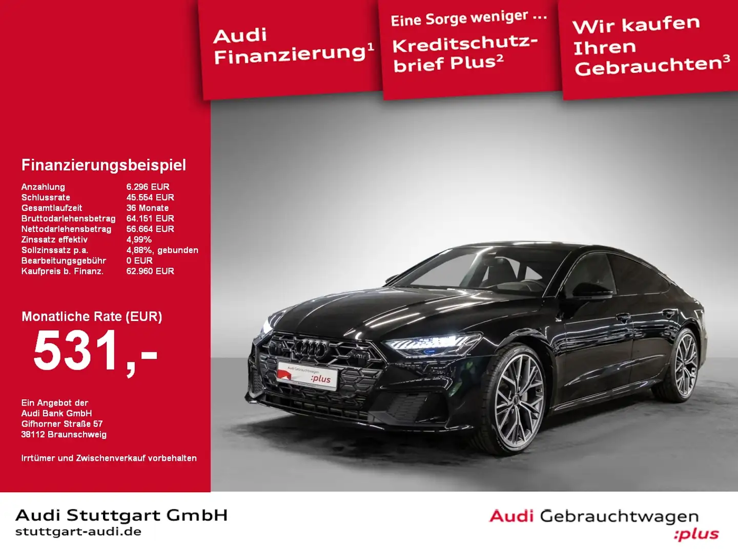 Audi A7 Sportback S line 45 TFSI quattro S tronic Negru - 1