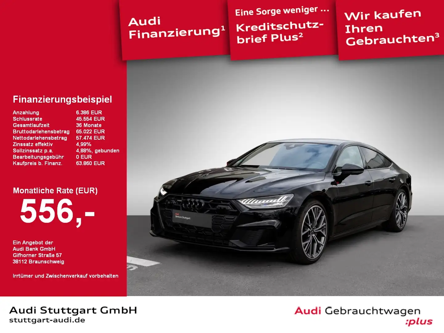 Audi A7 Sportback S line 45 TFSI quattro S tronic Schwarz - 1