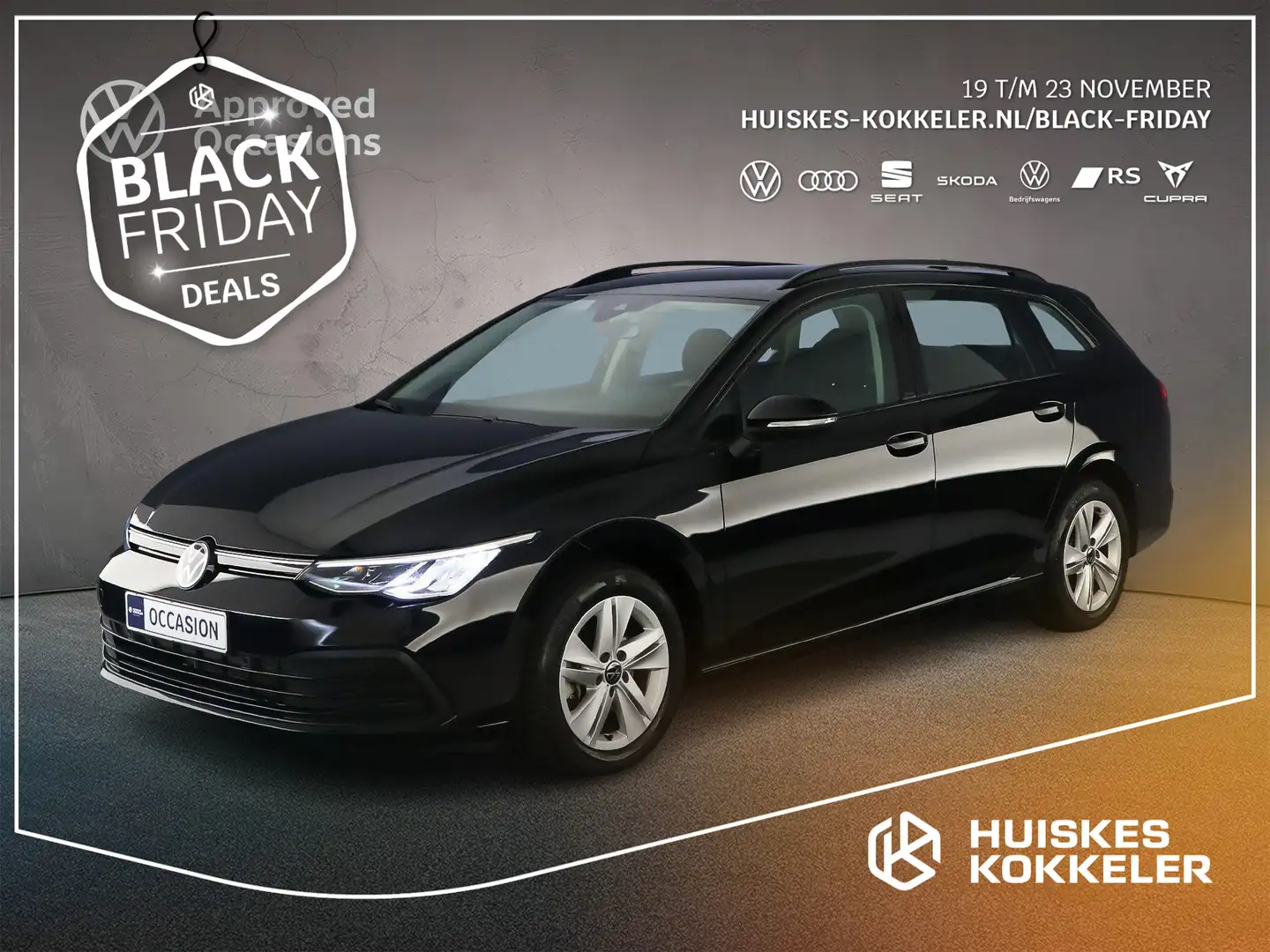 Volkswagen Golf Variant Life Business 2.0 TDI 115pk Adaptive cruise contro Zwart - 1