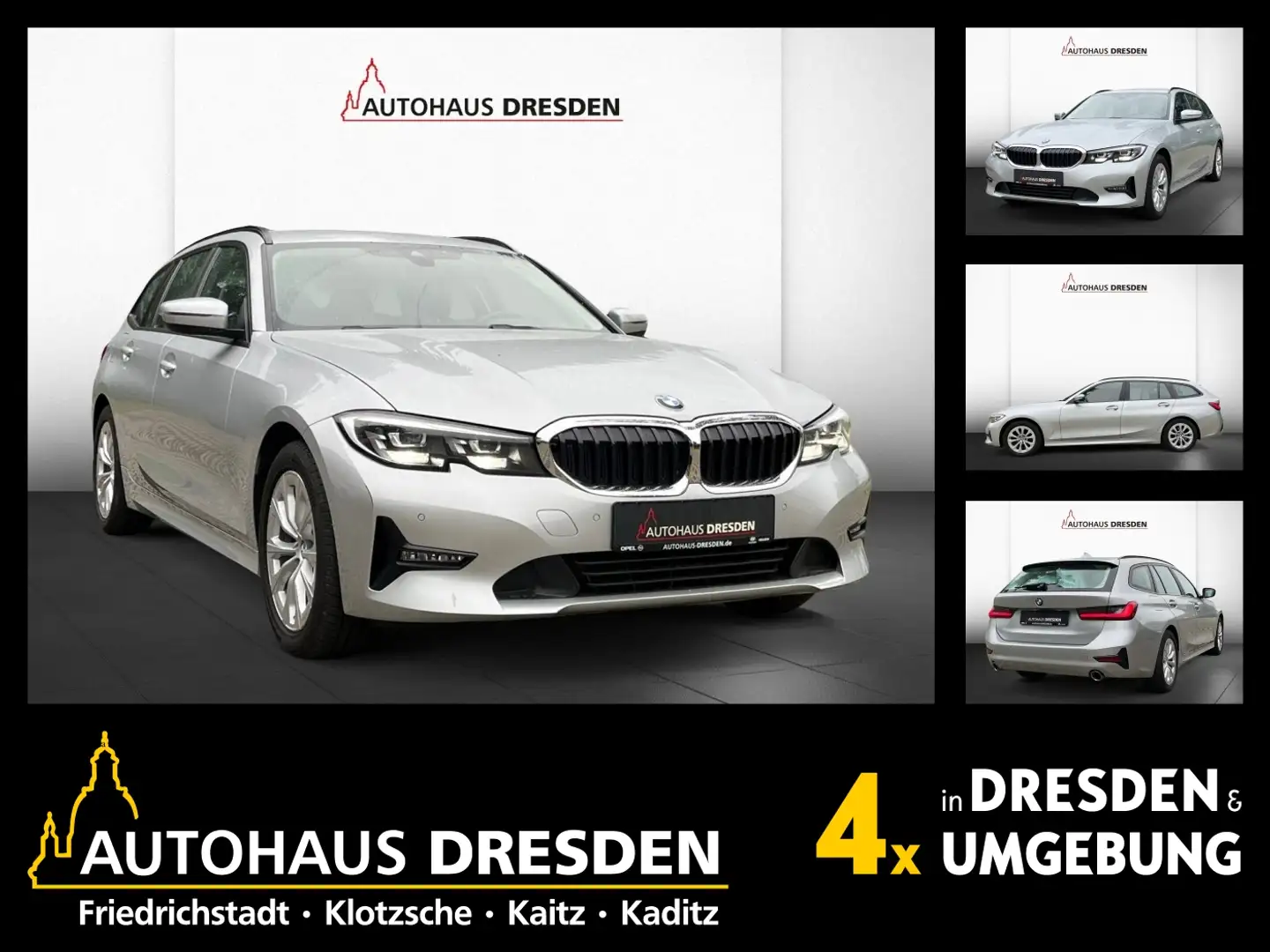 BMW 320 d Touring Mild Hybrid LED, Navi, DAB Argent - 1