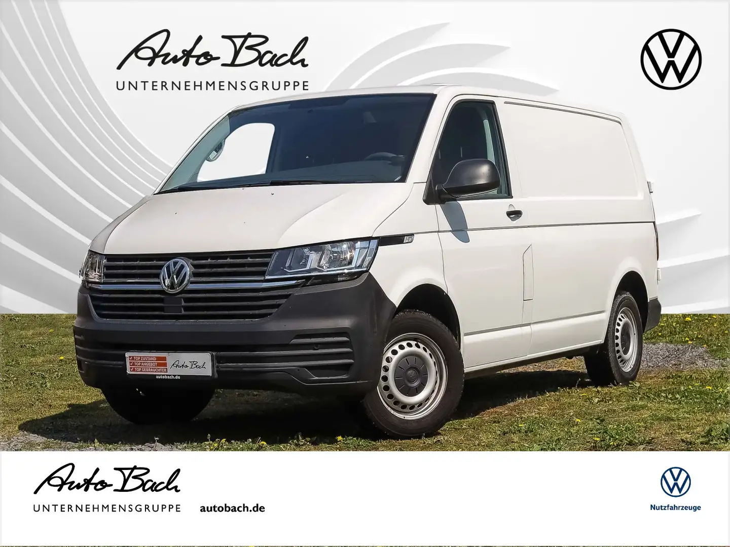 Volkswagen T6.1 Transporter T6.1 Kasten 2.0 TDI Klima, Parkpilot, Mobiltelef Weiß - 1