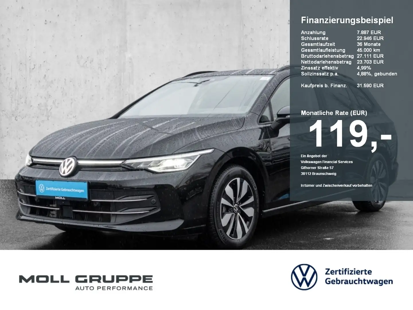 Volkswagen Golf Variant 2.0 TDI DSG Life Goal Schwarz - 1