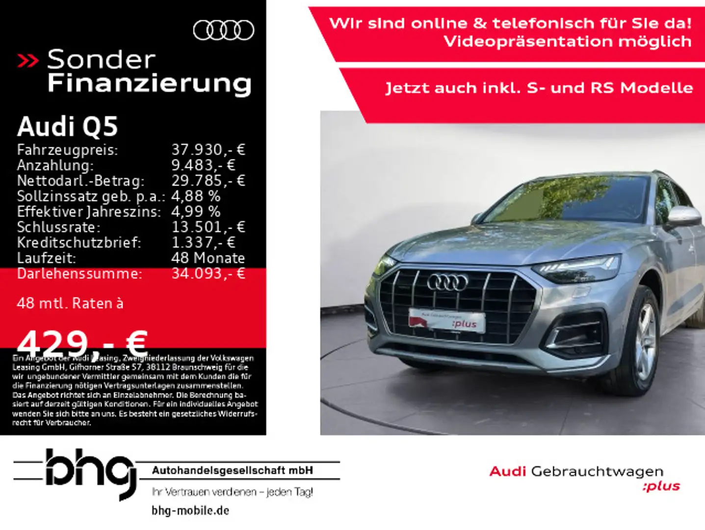 Audi Q5 40 TDI quattro design selection HUD Navi OLED Silber - 1