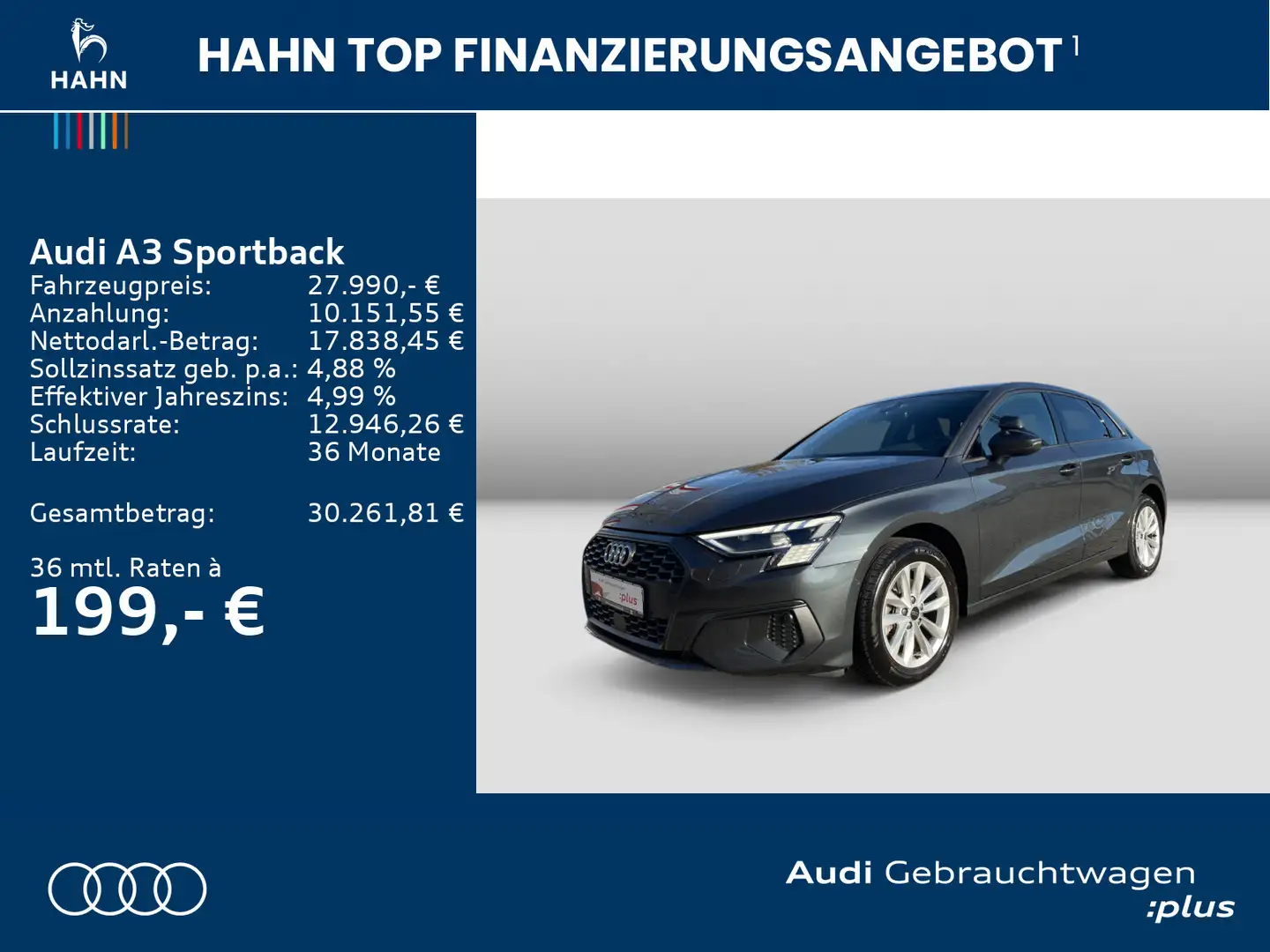 Audi A3 35 TDI Matrix Standh FAHRSCHULE Grijs - 2