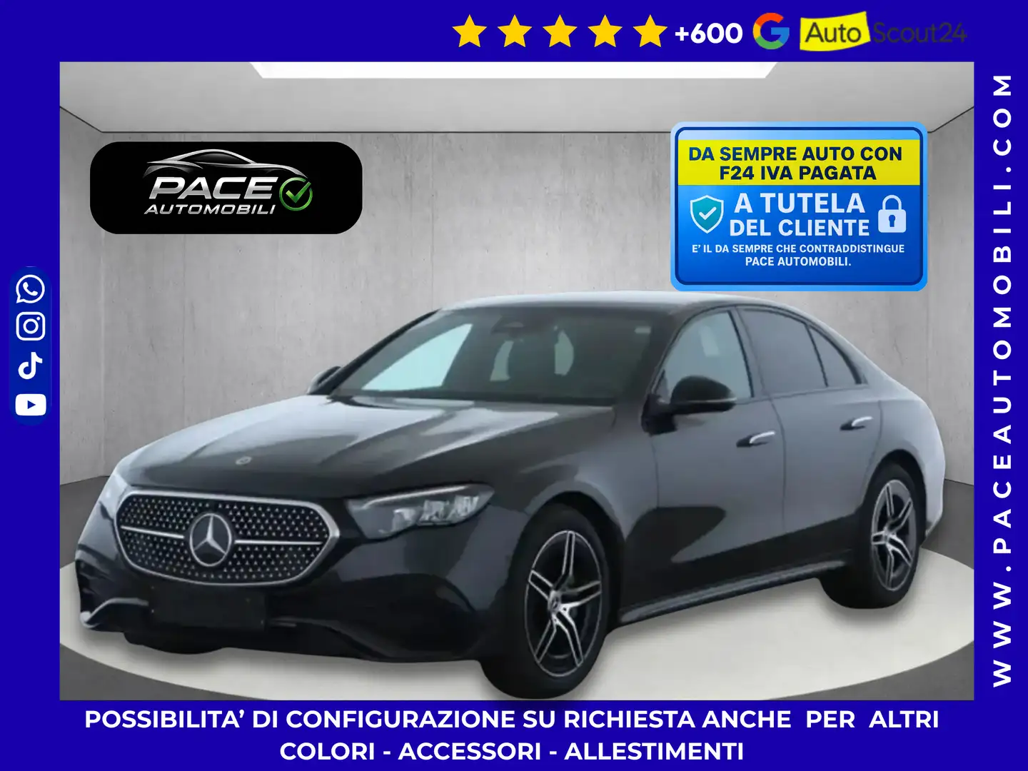Mercedes-Benz E 220 AMG PREMIUM SPORT WIDESCREEN LED NAVI KAMERA PDC Nero - 1