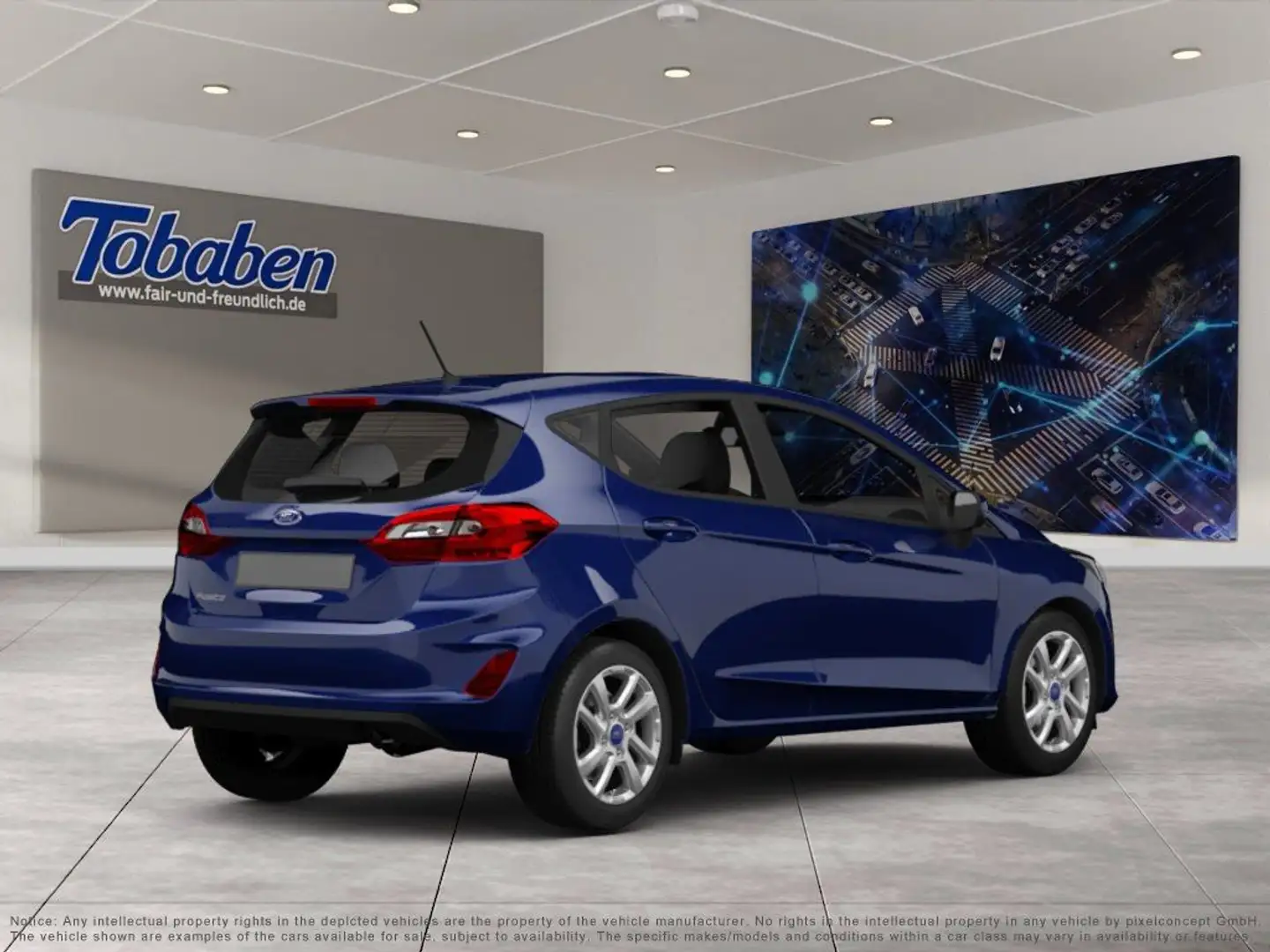 Ford Fiesta 1.0 EcoBoost Trend S/S (EURO 6d-TEMP) Blau - 2
