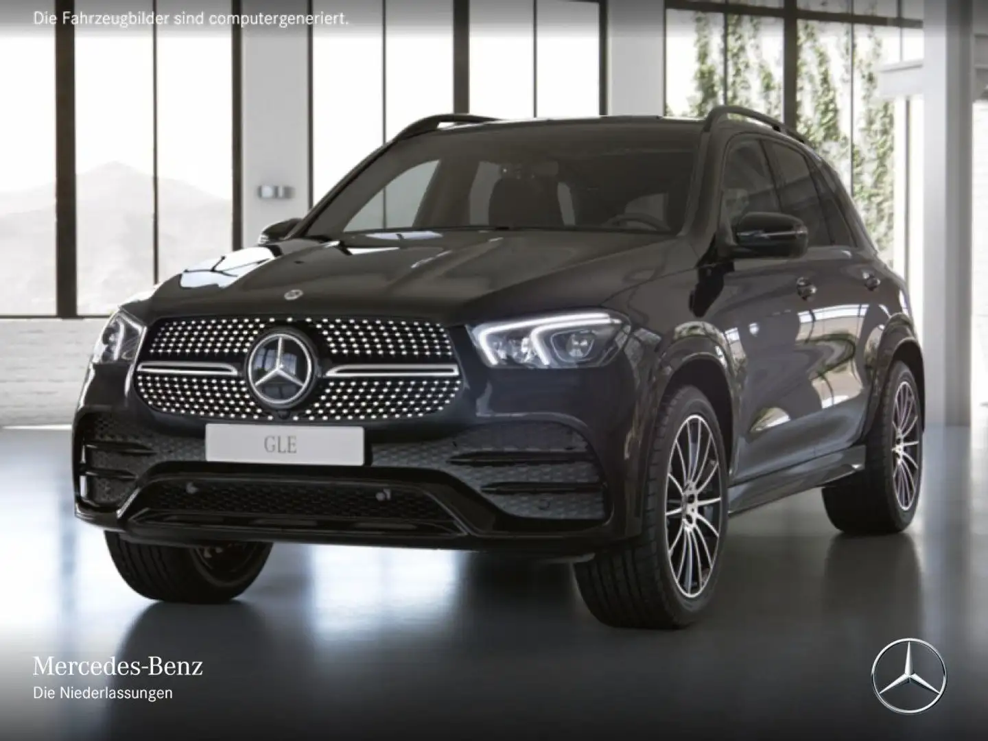 Mercedes-Benz GLE 350 e 4M AMG+NIGHT+PANO+360+AHK+LED+FAHRASS+9G Schwarz - 2