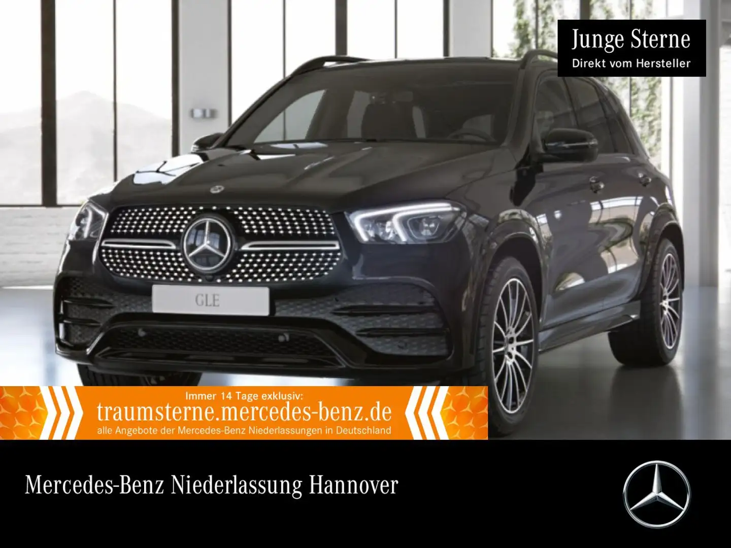 Mercedes-Benz GLE 350 e 4M AMG+NIGHT+PANO+360+AHK+LED+FAHRASS+9G Schwarz - 1