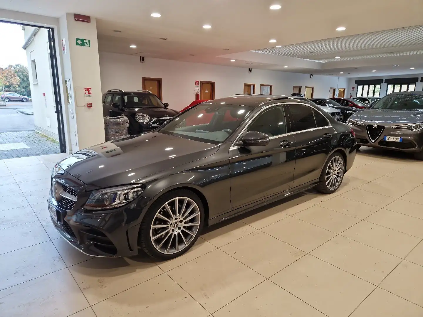 Mercedes-Benz C 200 EQ-Boost Premium AMG line Tetto Multibeam LED Gris - 1