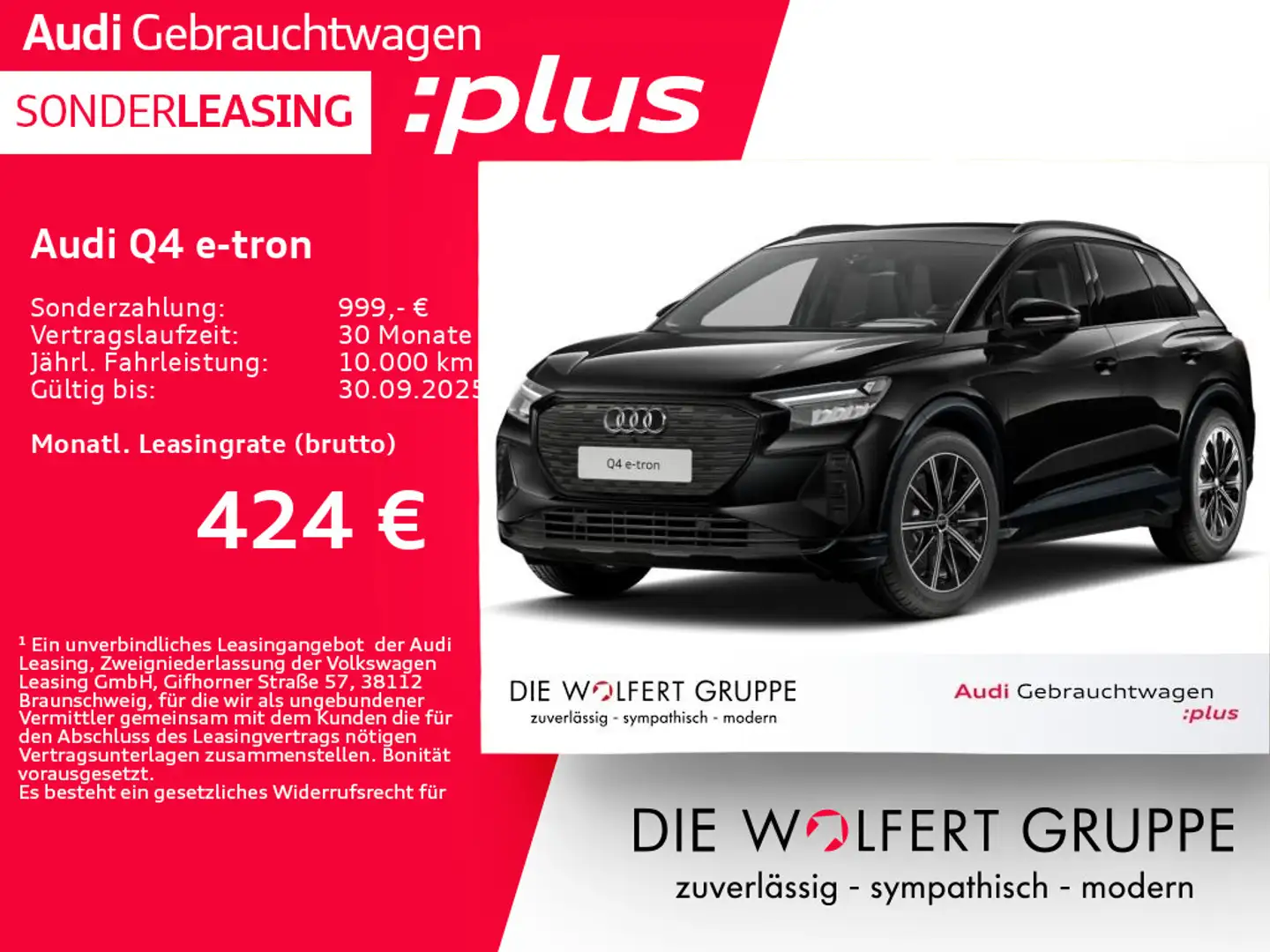 Audi Q4 e-tron 55 quattro WÄRMEPUMPE*ACC*RFK*AHK*HUD Schwarz - 1