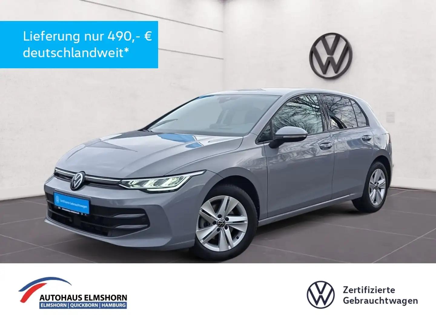 Volkswagen Golf VIII Life 1.5 eTSI DSG NAV KAM HEAD GJ-REIF PDC S Grau - 1