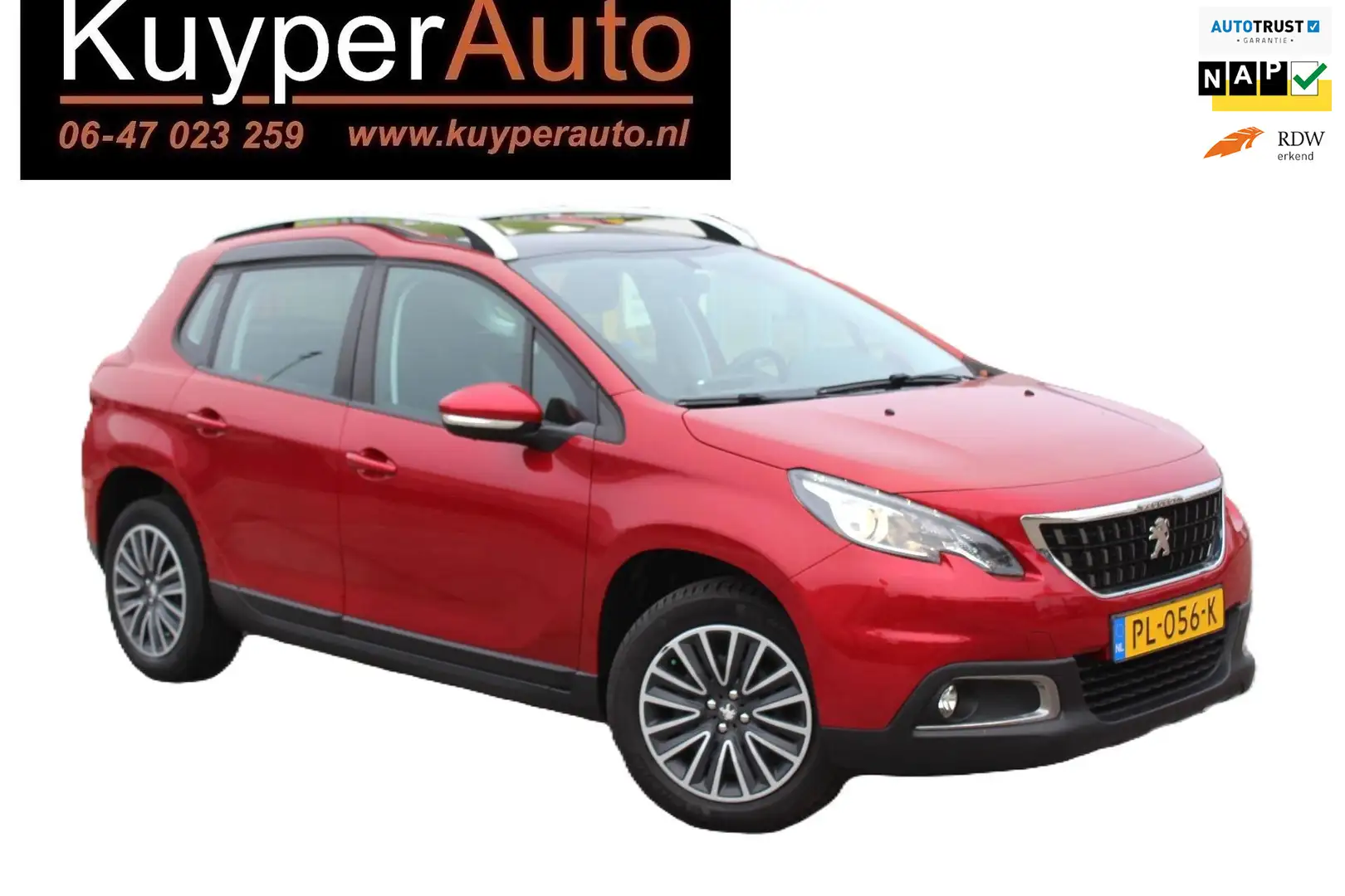 Peugeot 2008 1.2 PureTech Blue Lion AUTOMAAT PANORAMA MULTIMEDI Rood - 1