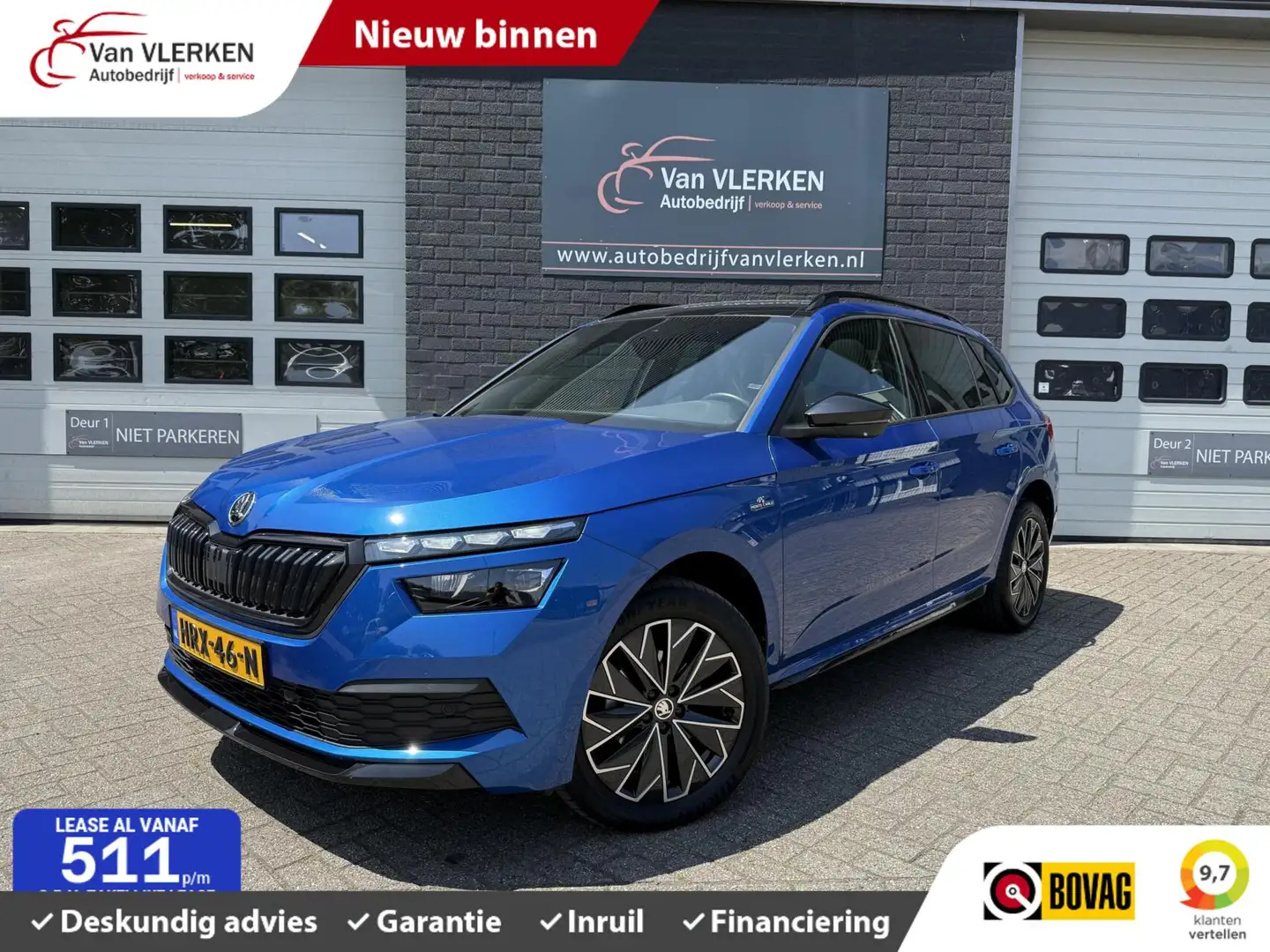 Skoda Kamiq 1.5 TSI ACT MONTE CARLO PANORAMADAK Blauw - 1