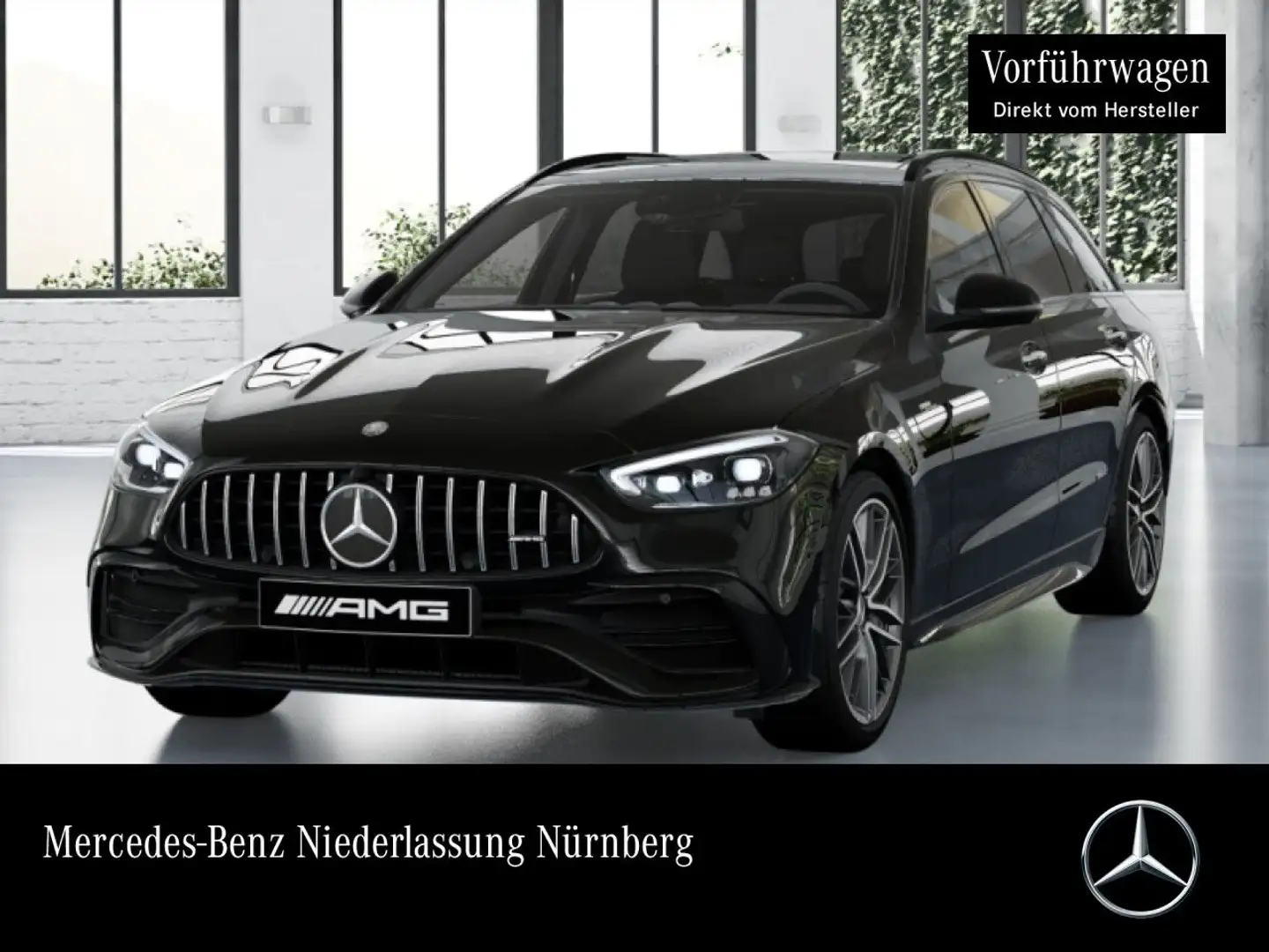 Mercedes-Benz C 43 AMG C 43 4M T-Modell NIGHT+PANO+AHK+BURMESTER+19"+9G Noir - 1