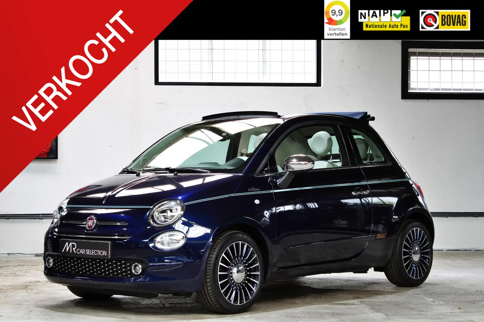 Fiat 500C 0.9 TwinAir Turbo Riva | Limited Edition | Parkeer Blau - 1
